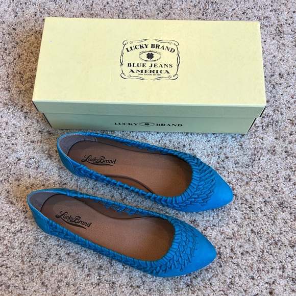 Lucky Brand Phoene Capri Blue Flats - Picture 2 of 12